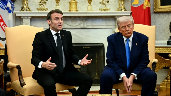 Președintele Donald Trump și omologul său francez Emmanuel Macron FOTO: Profimedia