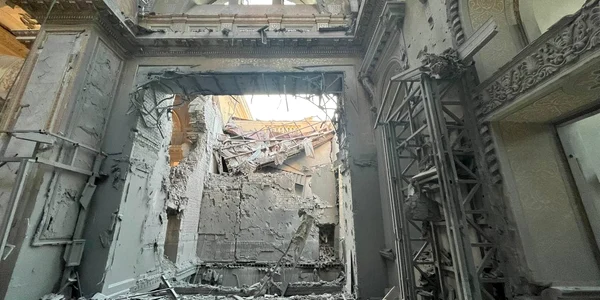  Catedrala Schimbarea la Față din Odessa a fost lovită de rachetele rusești Foto Euromaidan Press