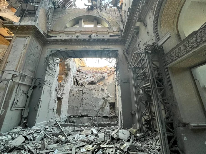 Catedrala „Schimbarea la Faţă” din Odesa, după atac