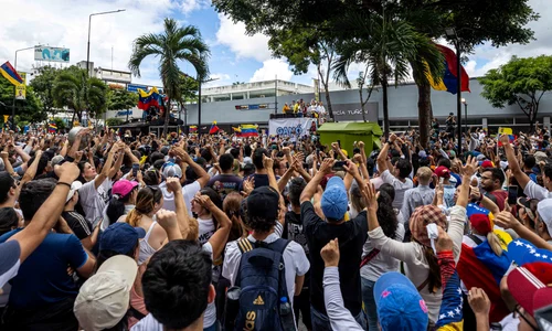 Proteste în Venezuela pentru a contesta realegerea lui Nicolas Maduro FOTO EPA-EFE