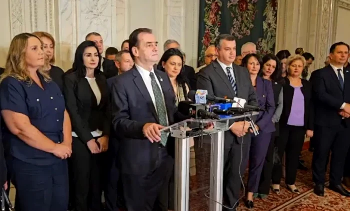 Ludovic Orban şi Eugen Tomac au anunţat constituirea unei alianţe de dreapta. Foto: captură video