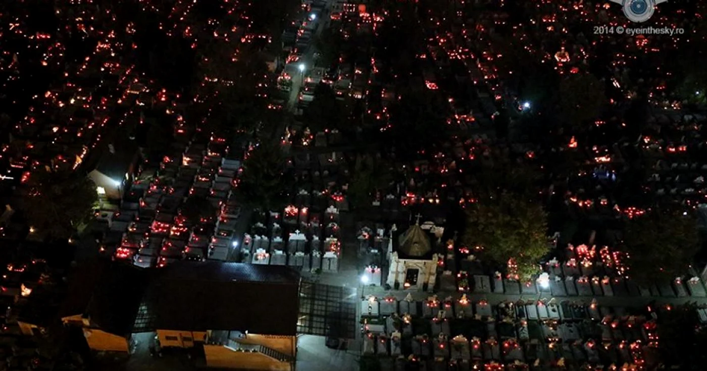 Cimitirul Eroilor din Timişoara văzut din drona Eye in the Sky