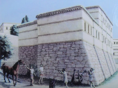 Reprezentare artistică a unui palat din Troia, din Epoca Bronzului (© Carole Raddato / Wikimedia Commons)