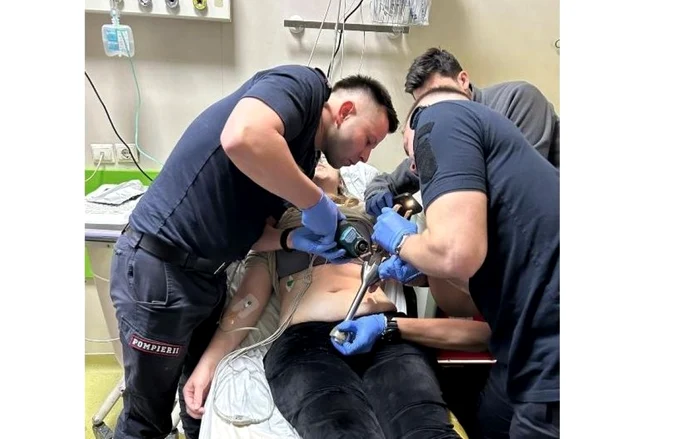 Femeia a avut nevoie de intervenţie imediată. FOTO: dr Diana Cimpoeșu/UPU-SMURD Iași