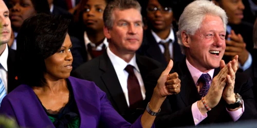 Michele Obama si Bill Clinton FOTO