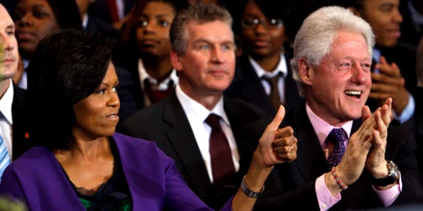 Michele Obama si Bill Clinton FOTO