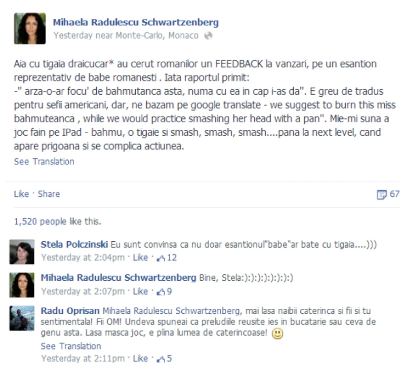 mihaela radulescu facebook