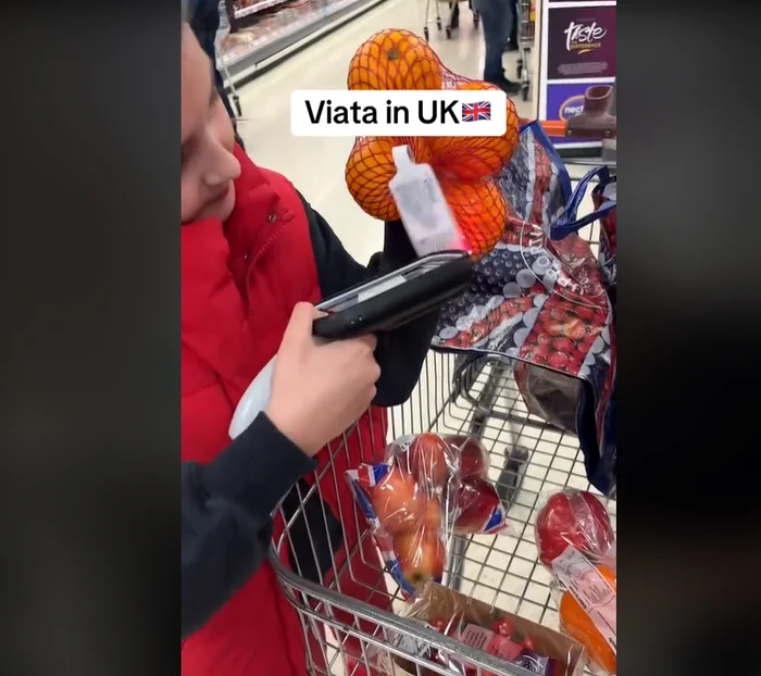 Familia Danei cheltuiește 1000 lire pe lună pe mâncare. FOTO: captură video TikTok