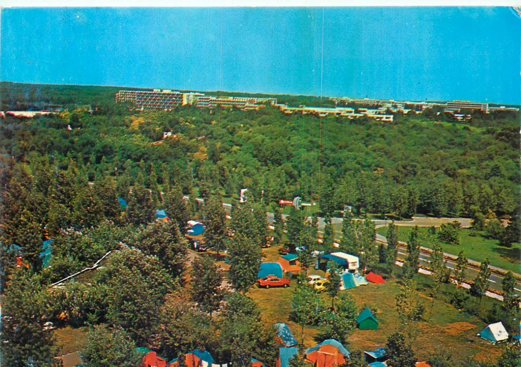 Camping în Mangalia. Foto: Delcampe.net. Ilustrată