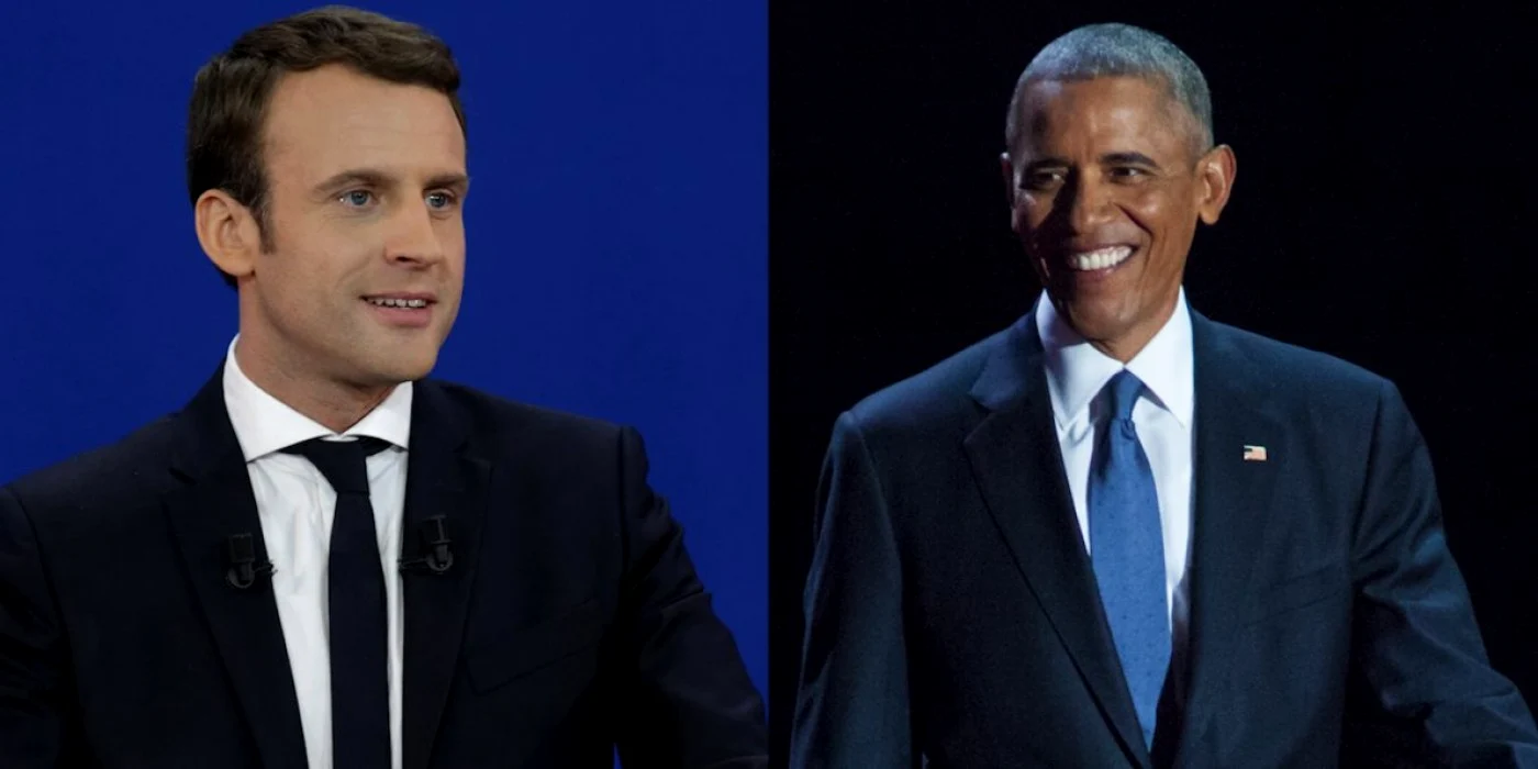 Emmanuel Macron (stânga) a fost susţinut în campania sa prezidenţială de către Barack Obama (dreapta) FOTO Business Insider
