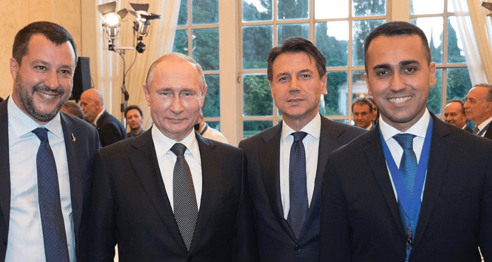 Moscova intervine în alegerile din Italia. Poze cu politicieni alături de Putin, postate de ambasada rusă la Roma