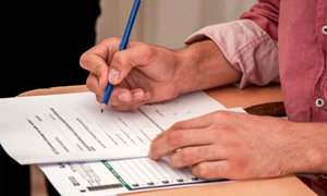 taking examination job application form filling jpg