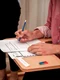 taking examination job application form filling jpg