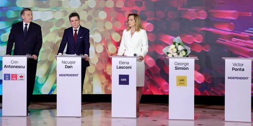 Candidați prezidențiale Crin Antonescu - Nicusor Dan și Elena Lasconi FOTO Mediafax 
