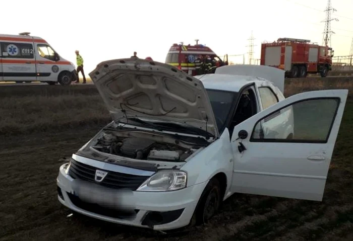 Accidentul a avut loc luni dmineaţă, 21 martie, la ieşirea din Slobozia FOTO ISU Ialomiţa