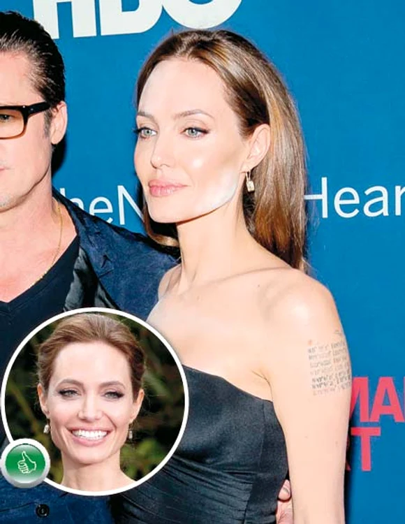 Angelina Jolie (38 de ani) a exagerat cu pudra sau vrea să lanseze o nouă modă