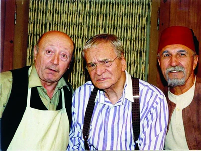 Marin Moraru, Radu Beligan și Gheorghe Dinică, în „Tache, Ianche și Cadâr” la Teatrul Naţional „I.L. Caragiale” București
