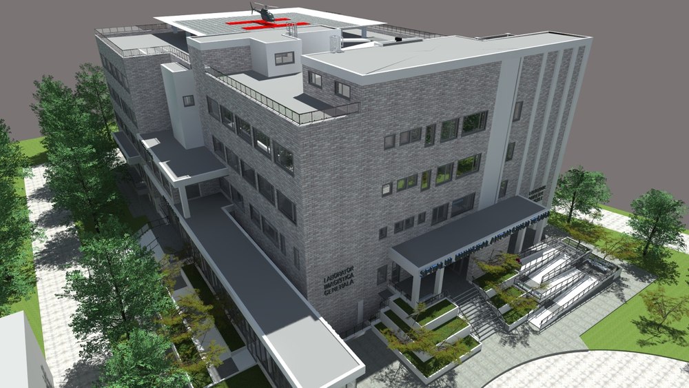 Spital modern cu heliport într-un oraș din Moldova. Vechea unitate funcționa într-o clădire veche de 120 de ani
