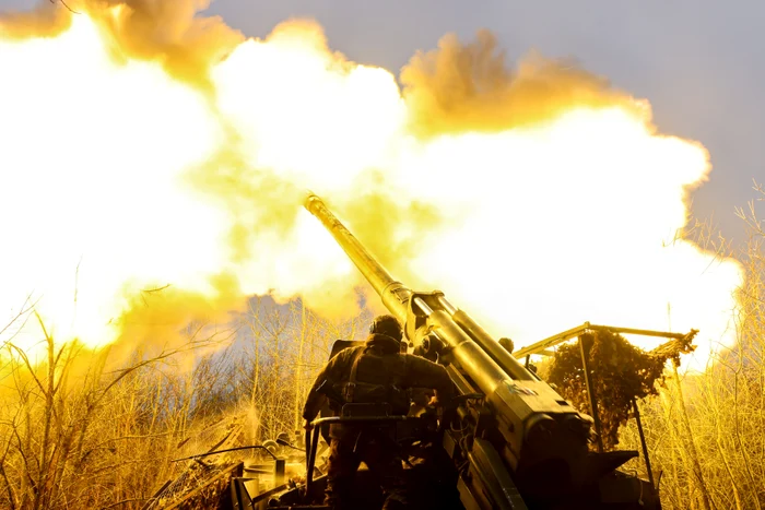 Unități ruse de artilerie în Belgorod FOTO profimedia