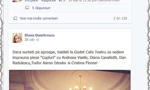 Diana e mândră de actualul  iubit: ea promovează  pe Facebook piesele de  teatru în care joacă Dan jpeg