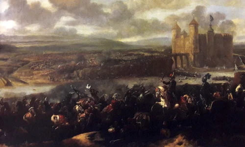 Calendar 11 octombrie: 1673   Bătălia de la Hotin: Hatmanul Jan Sobieski, viitorul rege al Poloniei, i a învins pe turci și a ocupat Cetatea Hotinului jpeg