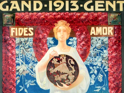 1 DESCHIDERE stanga Expo Gand 1913 poster jpg