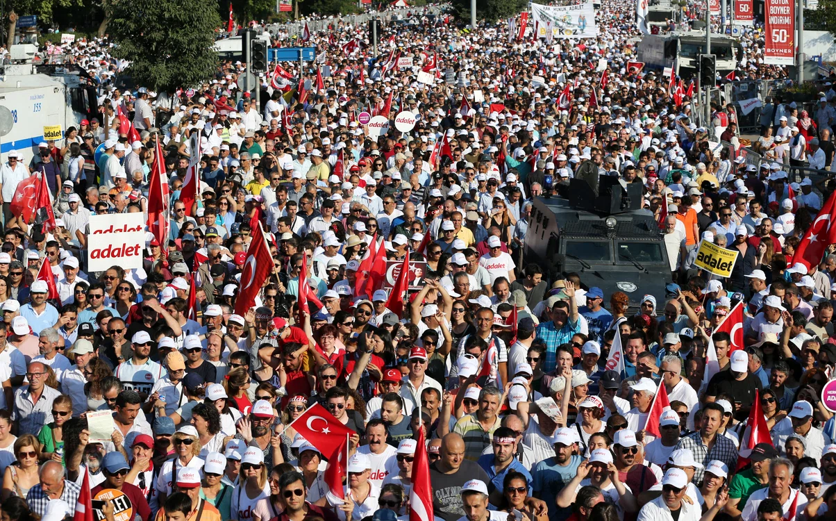 Marșul pentru Justiție a început în Ankara și se sfârșește în Istanbul