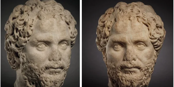 Capul unei statui a împăratului roman Septimius Severus, furat în 1985, a apărut la o licitație  jpeg