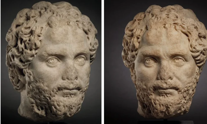 Capul unei statui a împăratului roman Septimius Severus, furat în 1985, a apărut la o licitație  jpeg