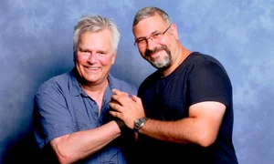 Richard Dean Anderson la întâlnirea cu Emanuel Lăzărescu, in 2015 jpeg