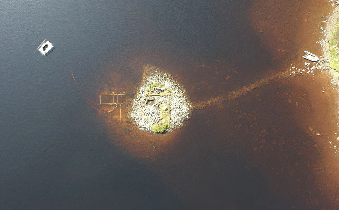 Crannogul din Loch Bhorgastail (© University of Southampton)