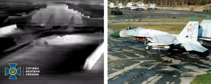 SBU spulberă apărarea aeriană și aerodromurile din Crimeea. Un avion de vânătoare Su-27, lovit chiar înainte de decolare