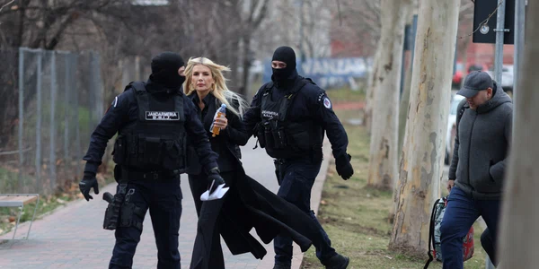 Laura Vicol și Vladimir Ciorbă sunt aduși la audieri la DIICOT în dosarul Nordis, în București. FOTO Inquam Photos / George Călin