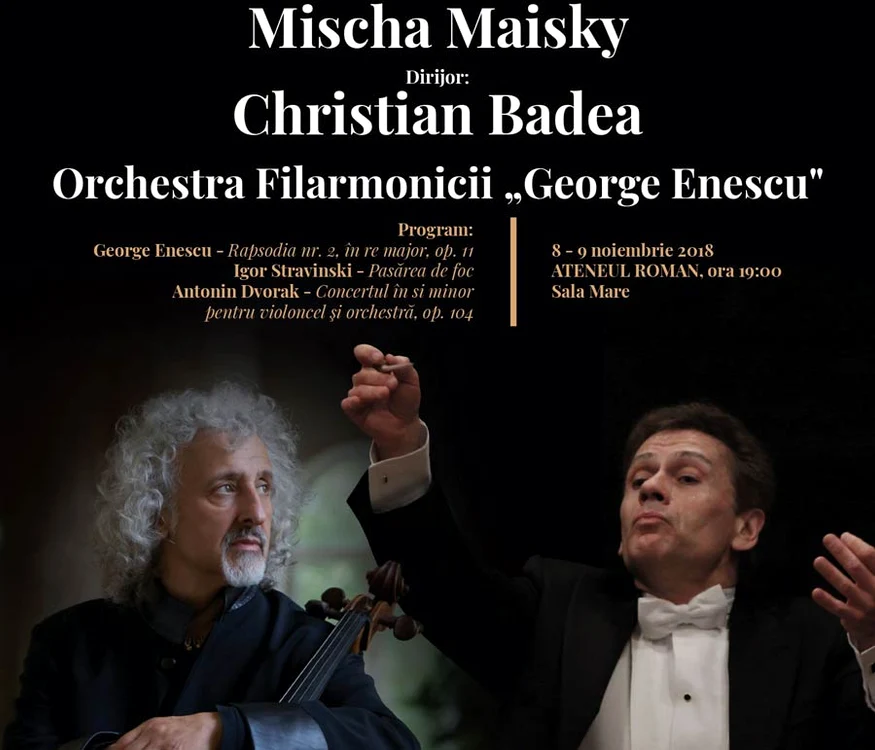 Mischa Maisky și Christian Badea, doi artiști excepționali în Concertele Centenarului la Ateneul Român jpeg