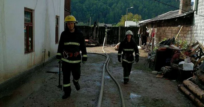 Incendiu Gura Humorului. FOTO ISU Suceava