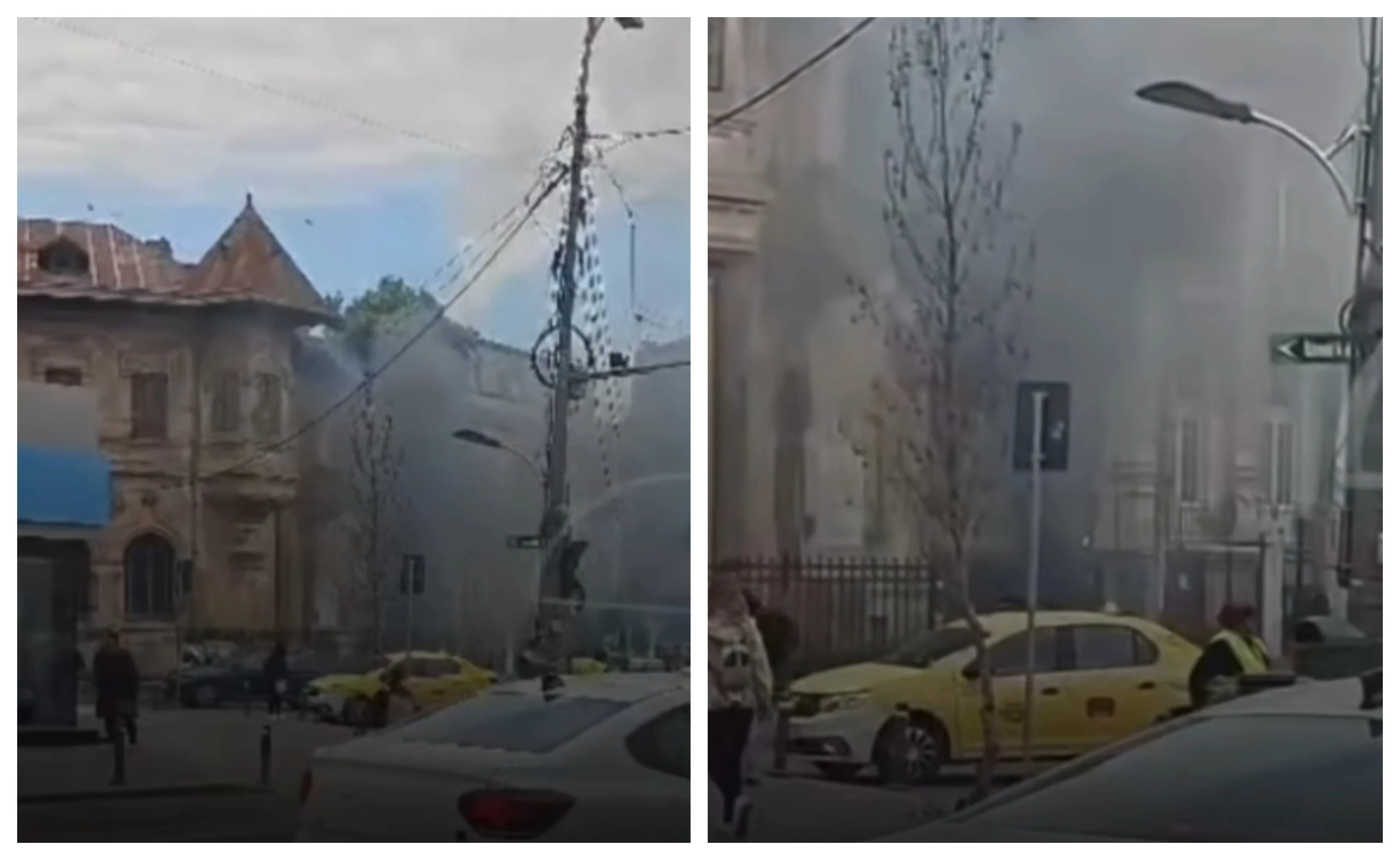 Incendiu la Piața Romană, în Capitală: ard cabluri electrice în subteran, semafoarele nu funcționează