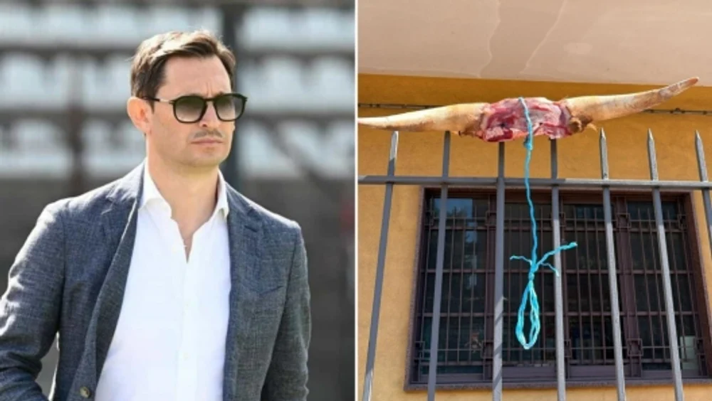 Mesaj mafiot în fotbalul italian. Scalpul unui vițel, atârnat de gardul casei unui președinte de club