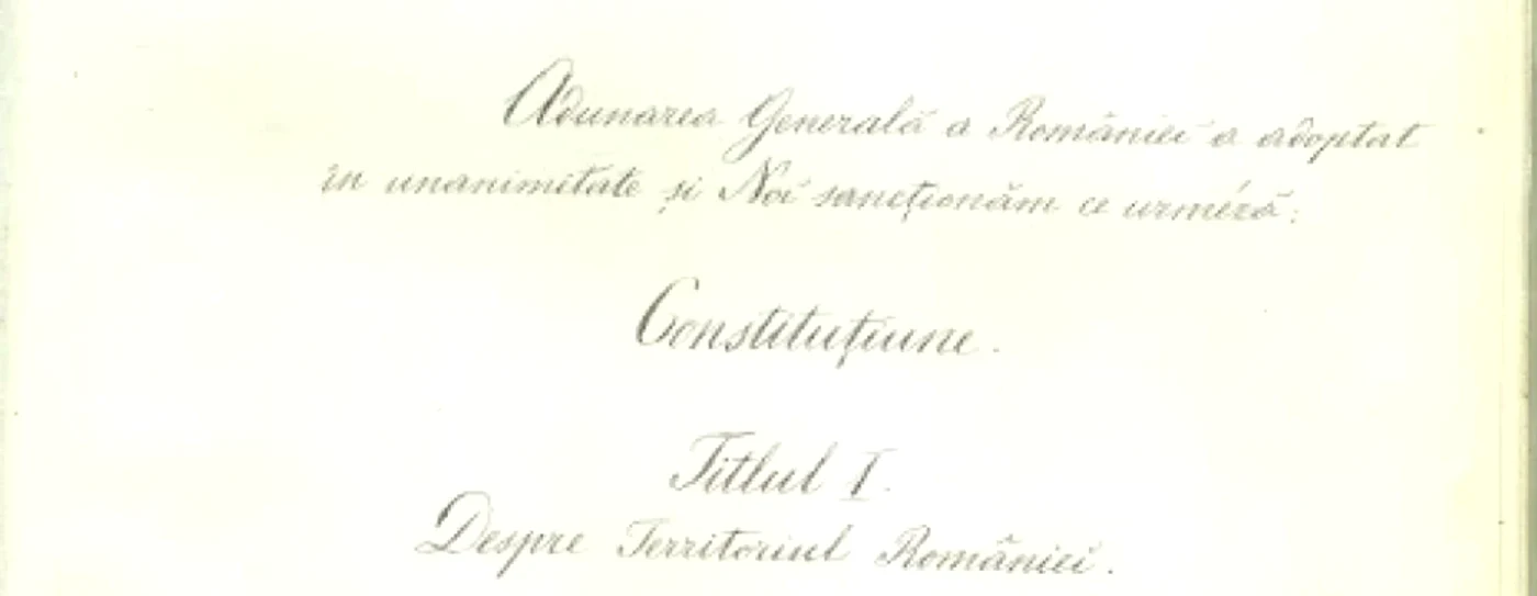 Constituția din 1866 FOTO Arhivele Naționale ale României