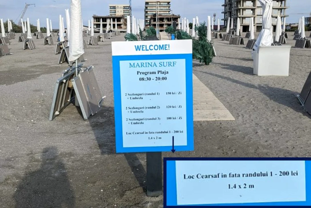 În Mamaia Nord te costă și statul pe cearșaf! Foto: g4media