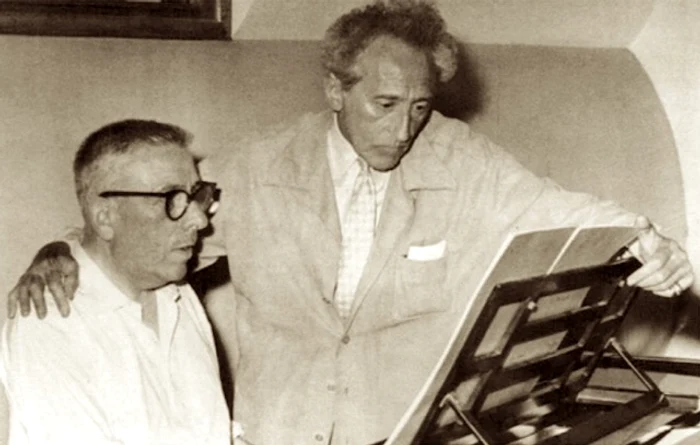 Francis Poulenc și Jean Cocteau lucrând la „Vocea umană”