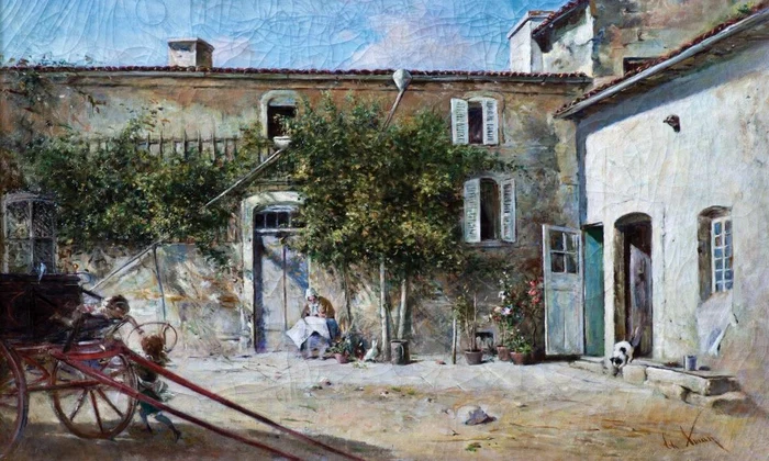 „Într-o curte la Contrexéville”, de Theodor Aman