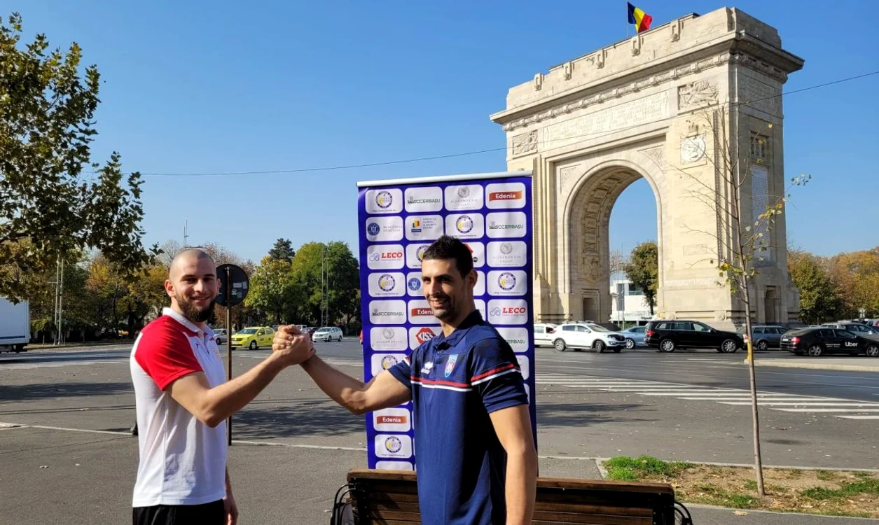 Bela Bartha și Ciprian Matei, înaintea meciului Dinamo - Steaua (FOTO: SportsNet)