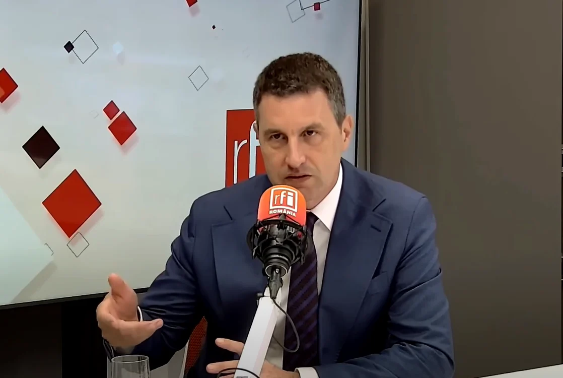 Tanczos Barna marți, 22 iulie, la interviul RFI. FOTO: captură video RFI