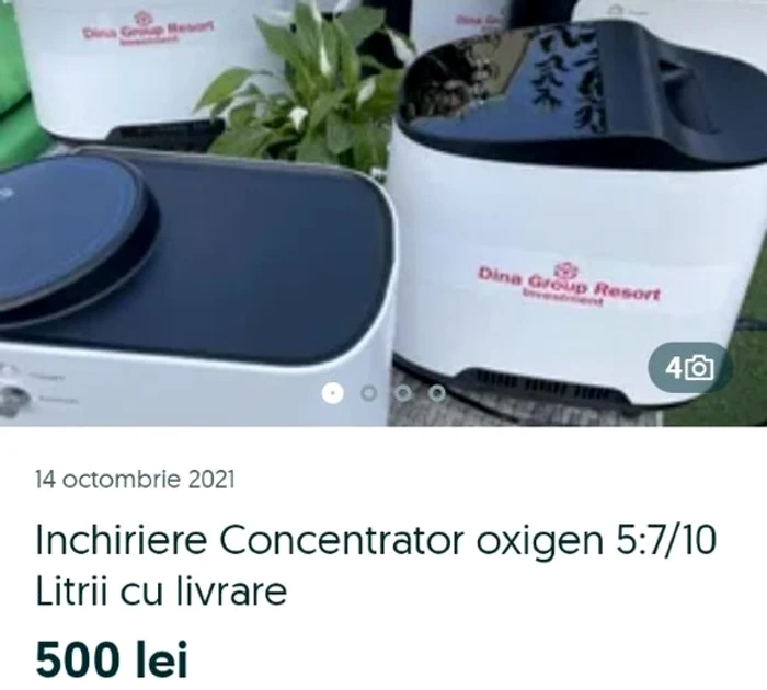 Concentratorul de oxigen îi poate fi de folos unui bolnav de Covid atât timp cât este monitorizat în permanență de mediciFoto: adevarul.ro