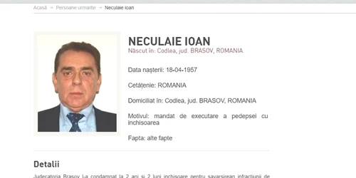 Ioan Neculaie dat în urmărire - news.ro