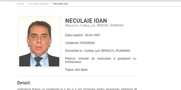 Ioan Neculaie dat în urmărire - news.ro