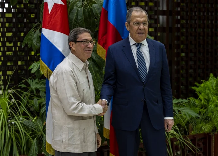 Serghei Lavrov și omologul cubanez Pedro Rodriguez FOTO EPA EFE