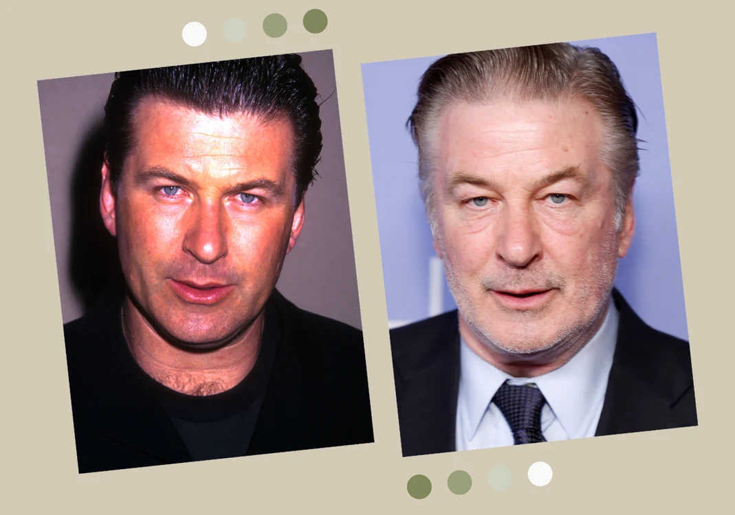 Alec Baldwin, în tinerete (în stânga) și în prezent (în dreapta) / fotografii: Getty Images.