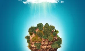3d trees rocky globe jpg