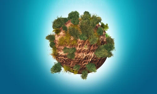 3d trees rocky globe jpg